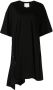 3.1 Phillip Lim Asymmetrische midi-jurk Zwart - Thumbnail 1