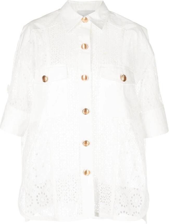 3.1 Phillip Lim Broderie anglaise blouse Wit