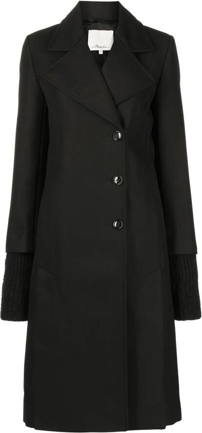 3.1 Phillip Lim Jas met dubbele rij knopen Zwart