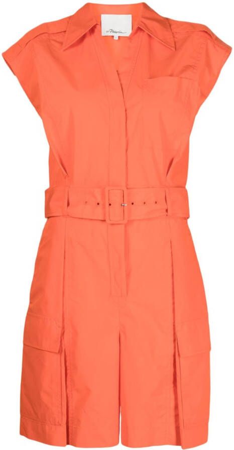 3.1 Phillip Lim Mouwloze playsuit Oranje