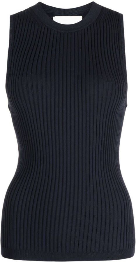 3.1 Phillip Lim Ribgebreide top Blauw