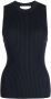 3.1 Phillip Lim Ribgebreide top Blauw - Thumbnail 1