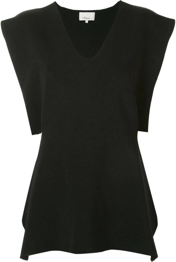 3.1 Phillip Lim T-shirt met V-hals Zwart