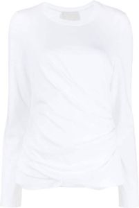 3.1 Phillip Lim T-shirt met wikkelband Wit
