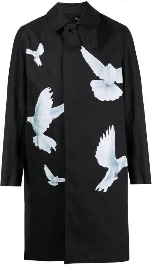 3PARADIS Trenchcoat met verborgen sluiting Zwart