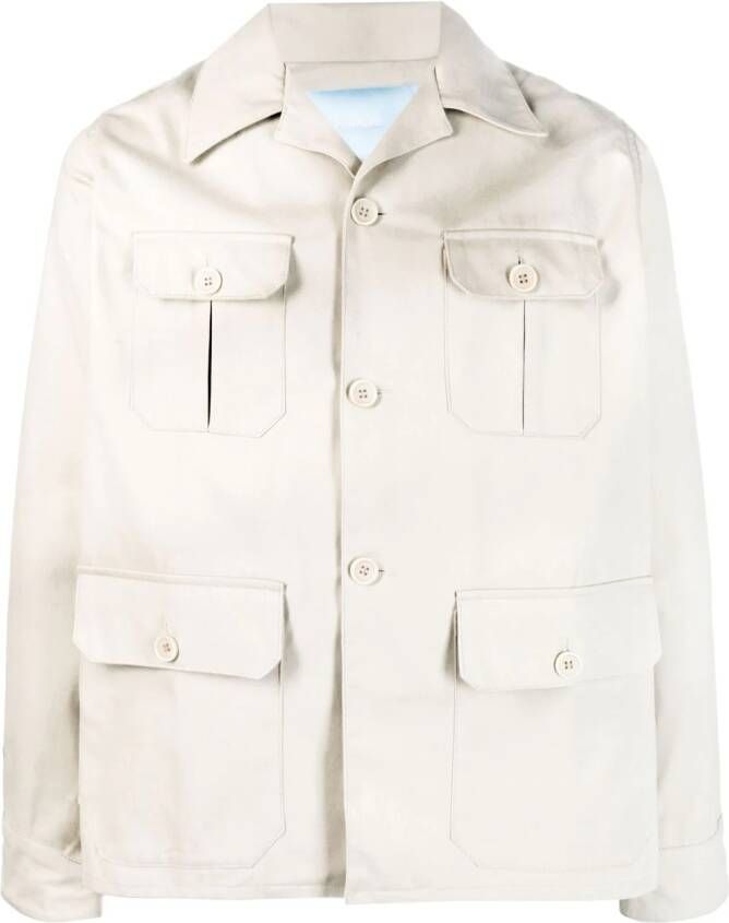 3PARADIS Jack met meerdere zakken Beige