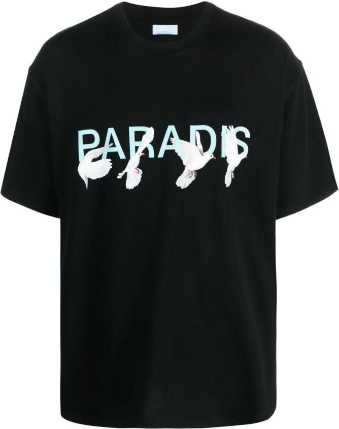3PARADIS T-shirt met logoprint Zwart