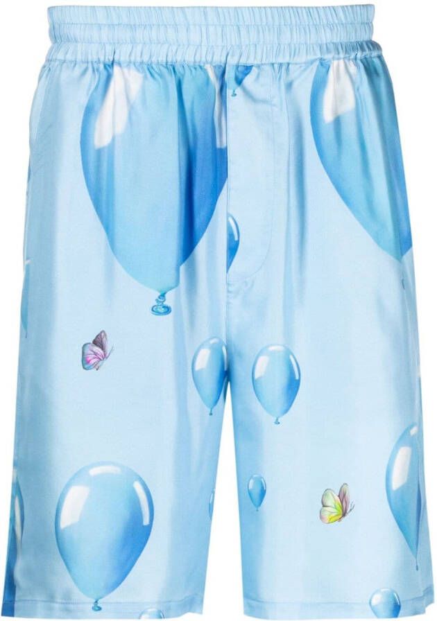 3PARADIS Zijden shorts Blauw