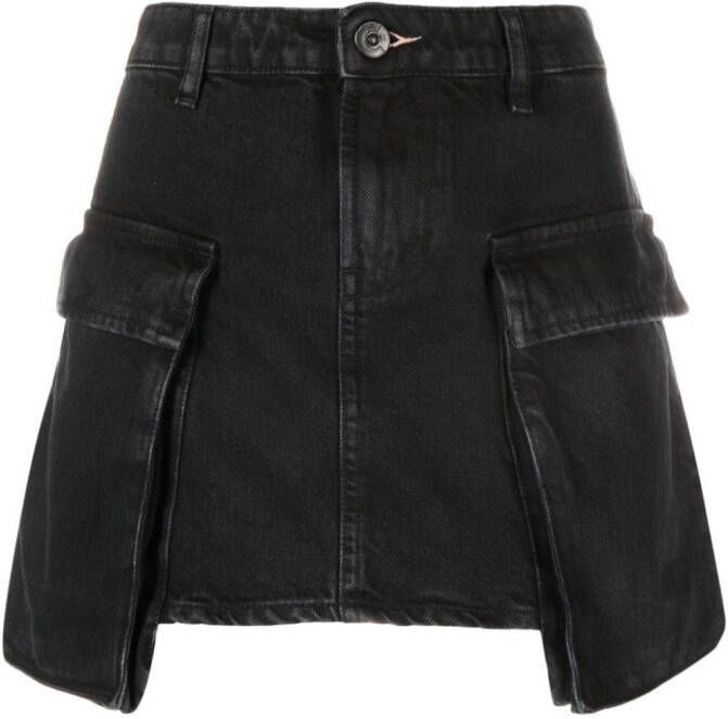 3x1 Cargo midi-rok Zwart