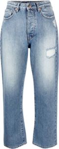 3x1 distressed-effect cropped jeans Blauw