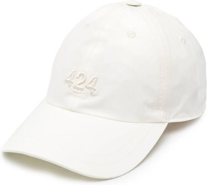 424 Honkbalpet met geborduurd logo Wit
