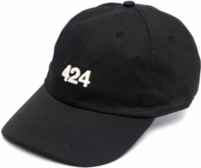 424 Honkbalpet met geborduurd logo Zwart