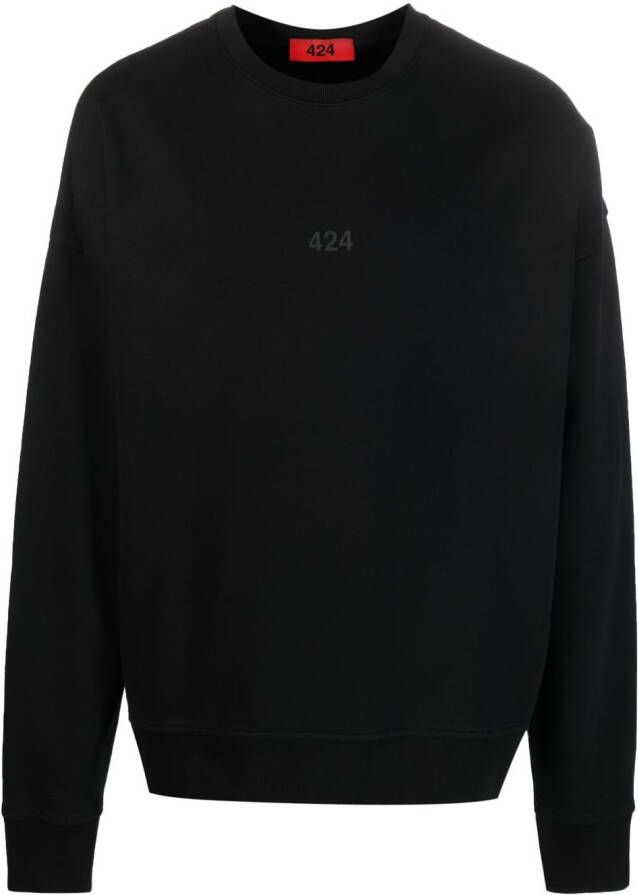 424 Sweater met geborduurd logo Zwart
