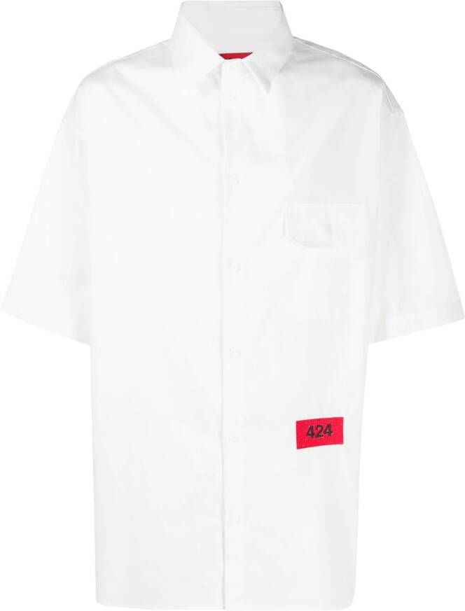 424 Overhemd met klepzakken Wit