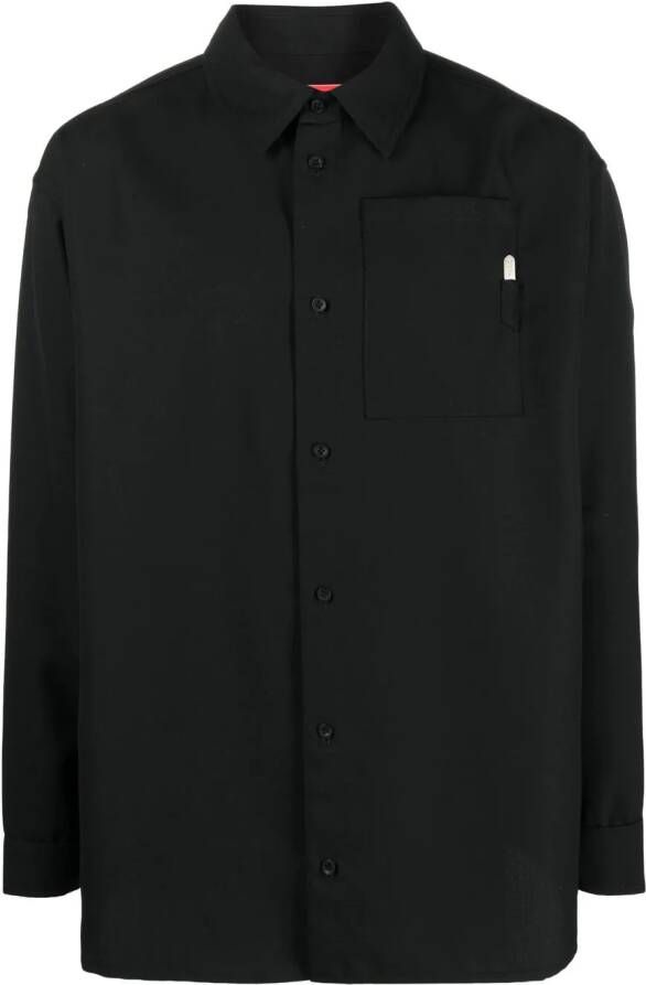 032c Katoenen overhemd Zwart
