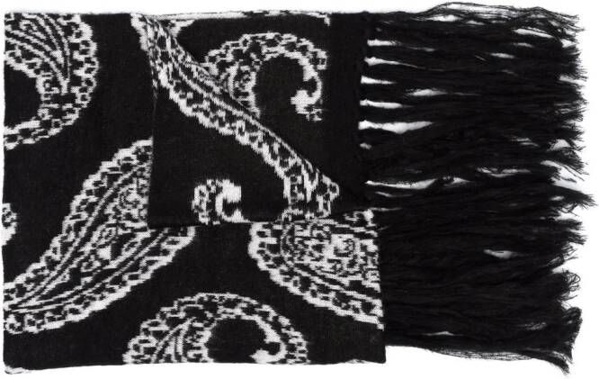 424 Sjaal met paisley-print Zwart
