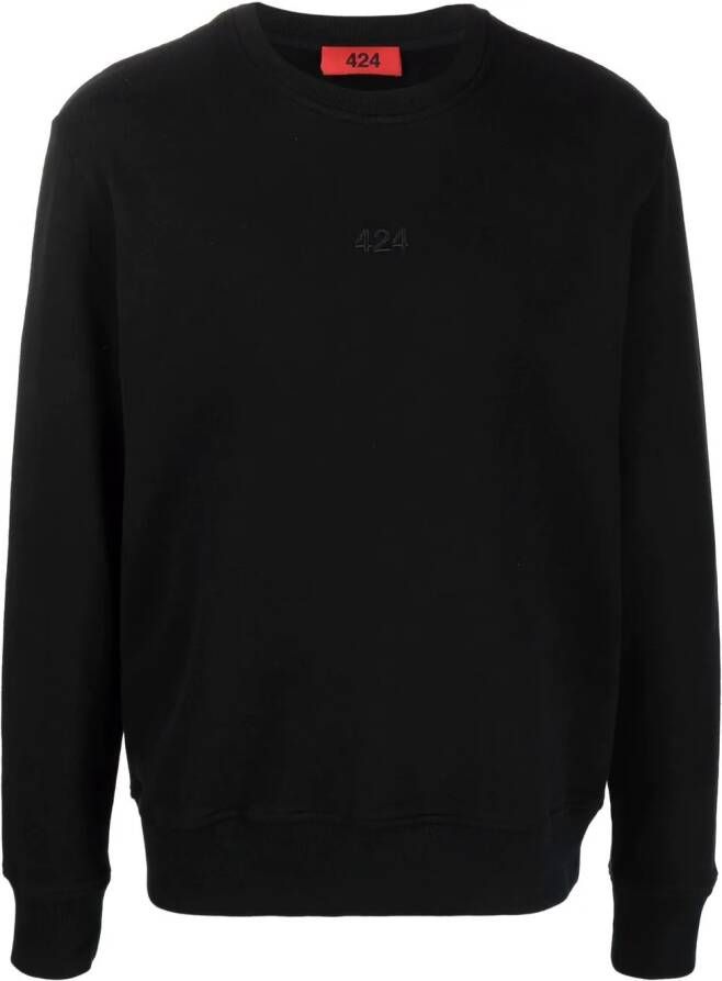 424 Sweater met geborduurd logo Zwart