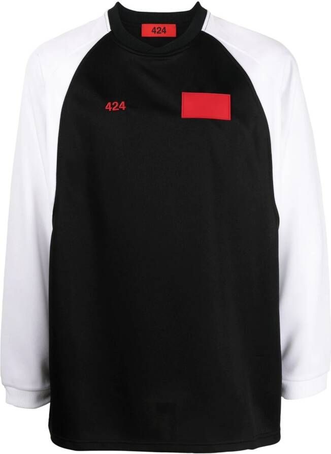 424 Sweater met logo Zwart