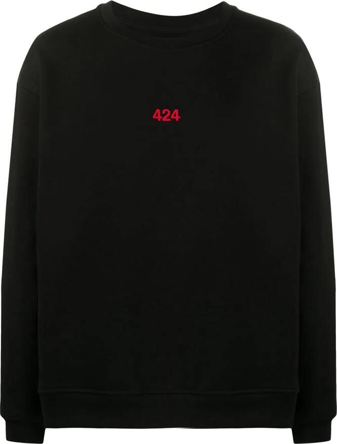 424 Sweater met logoprint Zwart