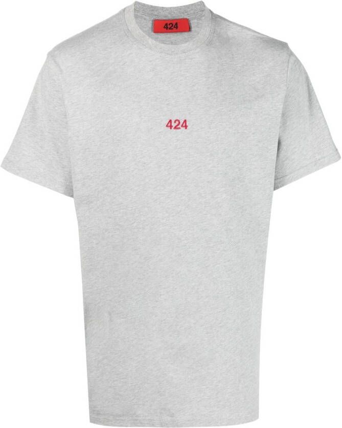 424 T-shirt met logo Grijs