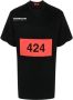 424 T-shirt met print Zwart - Thumbnail 1