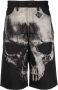 44 LABEL GROUP Bermuda shorts met doodskopprint Zwart - Thumbnail 1