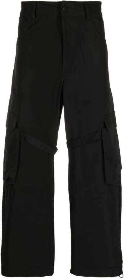 44 LABEL GROUP Broek met cargo zak Zwart