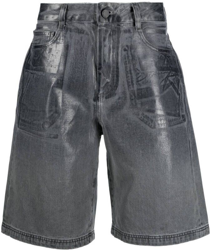 44 LABEL GROUP Denim shorts Zwart