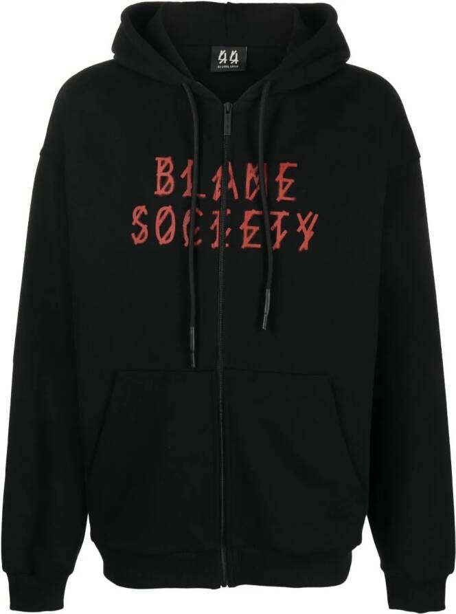 44 LABEL GROUP Katoenen hoodie Zwart