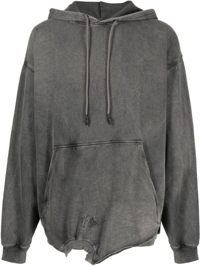 44 LABEL GROUP Hoodie met logoprint Grijs