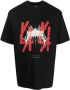 44 LABEL GROUP T-shirt met logoprint Zwart - Thumbnail 1