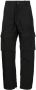 44 LABEL GROUP Broek met meerdere zakken Zwart - Thumbnail 1