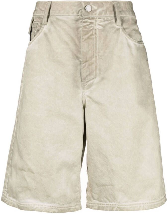 44 LABEL GROUP Shorts met logopatch Beige