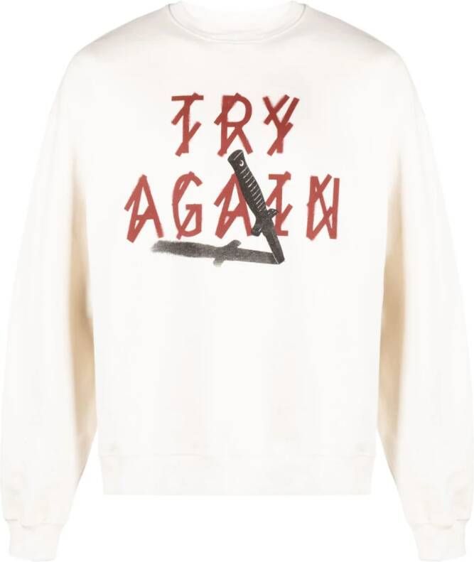 44 LABEL GROUP Sweater met print Beige