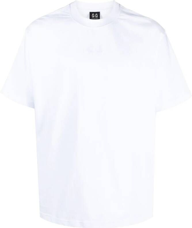 44 LABEL GROUP T-shirt met geborduurd logo Wit