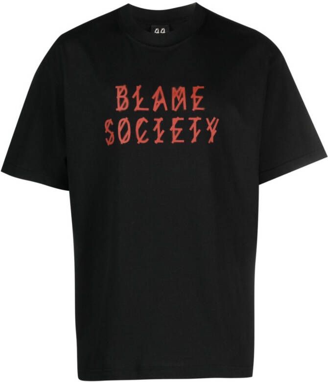 44 LABEL GROUP T-shirt met grafische print Zwart