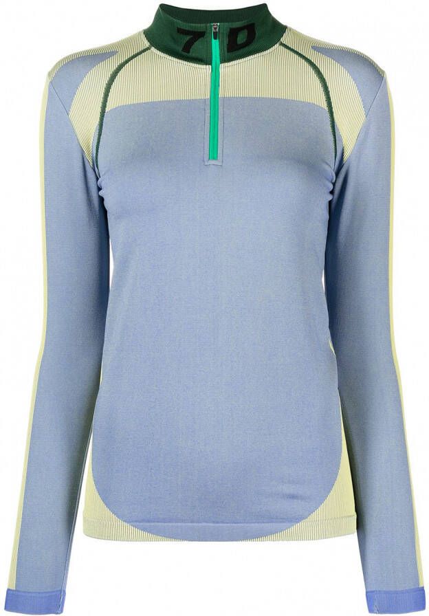 7 DAYS Active Trui met halve rits Blauw