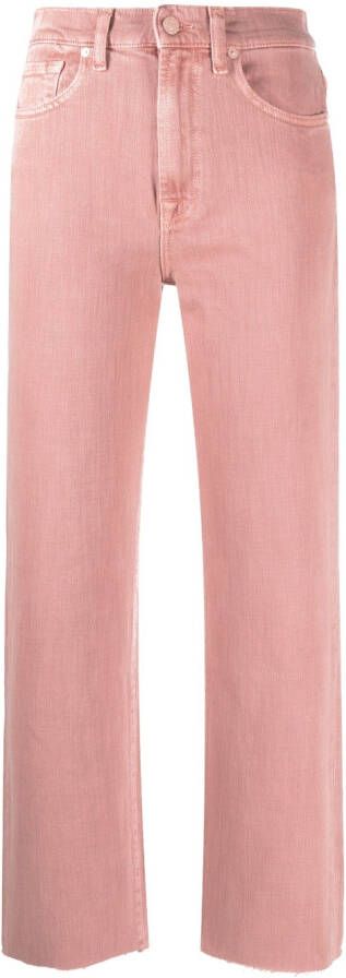 7 For All Mankind Cropped jeans Roze