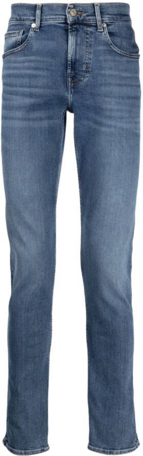 7 For All Mankind Jeans met logopatch Blauw