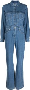 7 For All Mankind long-sleeve denim dungarees Blauw
