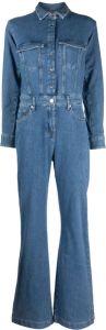 7 For All Mankind long-sleeve denim dungarees Blauw