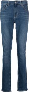 7 For All Mankind low-waist straight-leg jeans Blauw