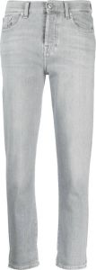 7 For All Mankind mid-rise slim-cut jeans Grijs