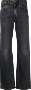 7 For All Mankind mid-rise straight-leg jeans Zwart