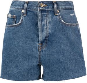 7 For All Mankind Ruby high-waisted denim shorts Blauw