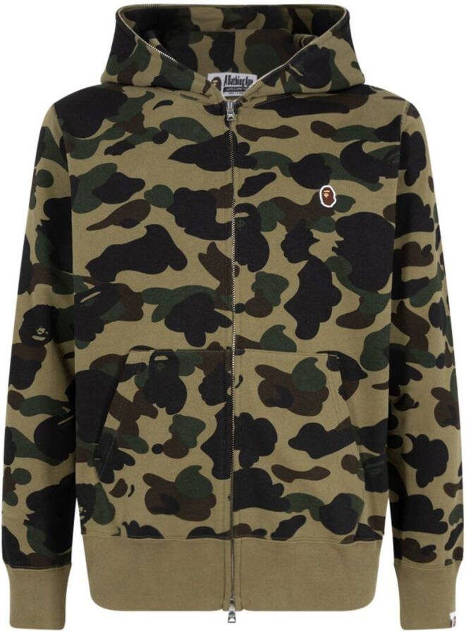 A BATHING APE Hoodie met rits Groen