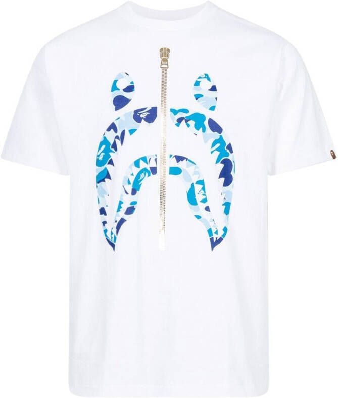 A BATHING APE T-shirt met camouflageprint Wit