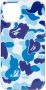 A BATHING APE iPhone 14 Plus hoesje met abstracte print Blauw - Thumbnail 1