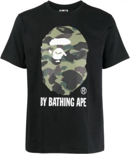 A BATHING APE x BAPE T-shirt met logoprint Zwart