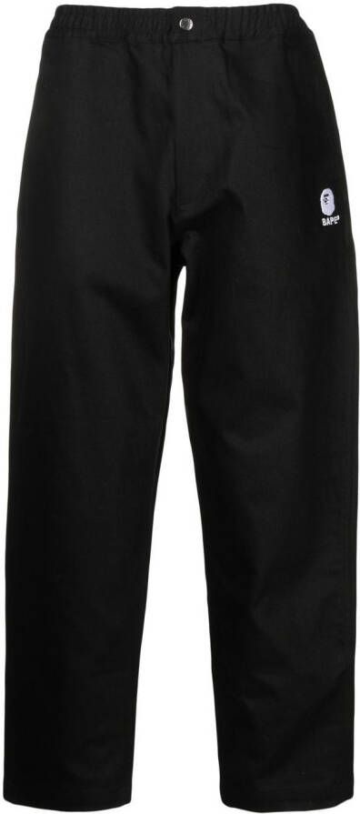 A BATHING APE Ruimvallende chino Zwart